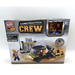Block Tech Construction/Site Crew Set 143 Pieces 6+ years NEW SEALED